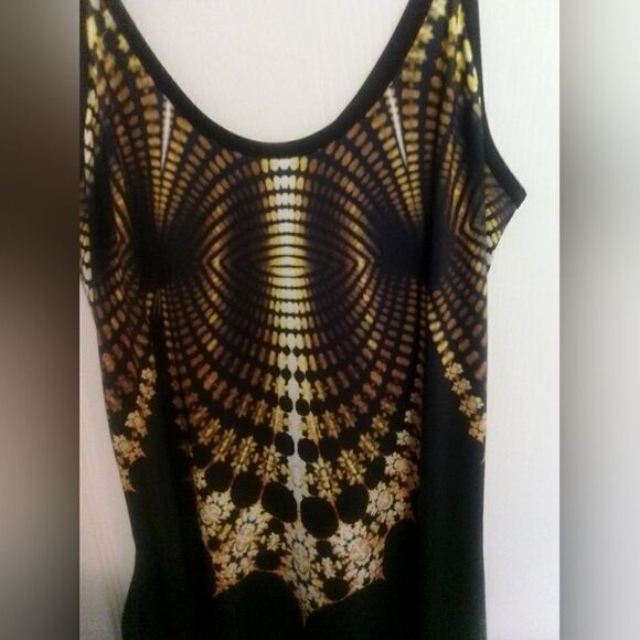 Like-New Ombre Geometric Patterned Maxi Dress - Size S” with pockets - Picture 13 of 15